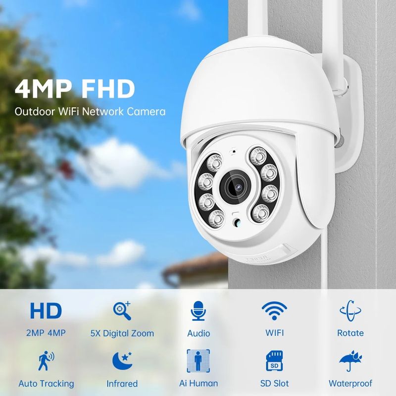 Security Cameras 2 Inch Intercom Alarm Ball Machine HD Waterproof Wireless Wifi Security Monitoring Camera Head_voghion.com