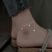 S Pure Silver Tassel For Women, Niche Design, High-End Feel, Light Luxury Versatile Star Anklet_voghion.com