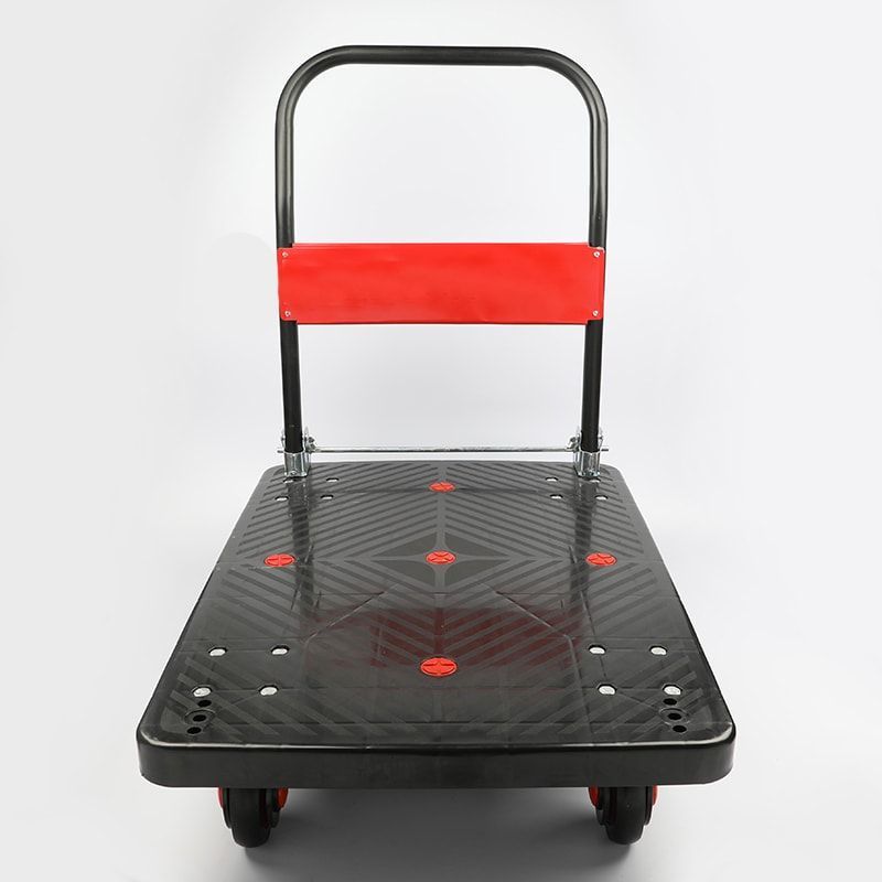 Ultra-silent Trolley With 360-degree Rotating Wheels, Foldable Trolley Handling And Storage, Suitable For Factories And Workshops, Can Carry 661.39LB Silent Trolley (black)_voghion.com