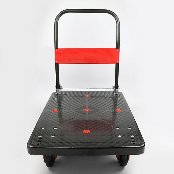 Ultra-silent Trolley With 360-degree Rotating Wheels, Foldable Trolley Handling And Storage, Suitable For Factories And Workshops, Can Carry 661.39LB Silent Trolley (black)_voghion.com