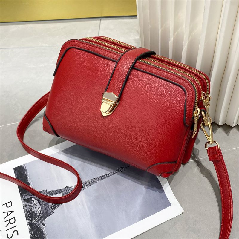 Borsa da donna di design di lusso, tracolla alla moda in pelle PU, borsa a tracolla a tre strati_voghion.com