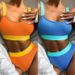Neu Bikini Äußere Badeanzug frauen Bademode Einfarbig Bikini Set_voghion.com