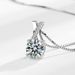 Two Carat Moissani Diamond Women's Color Protection Accessory, Full Diamond, Fashionable And Versatile Necklace,_voghion.com