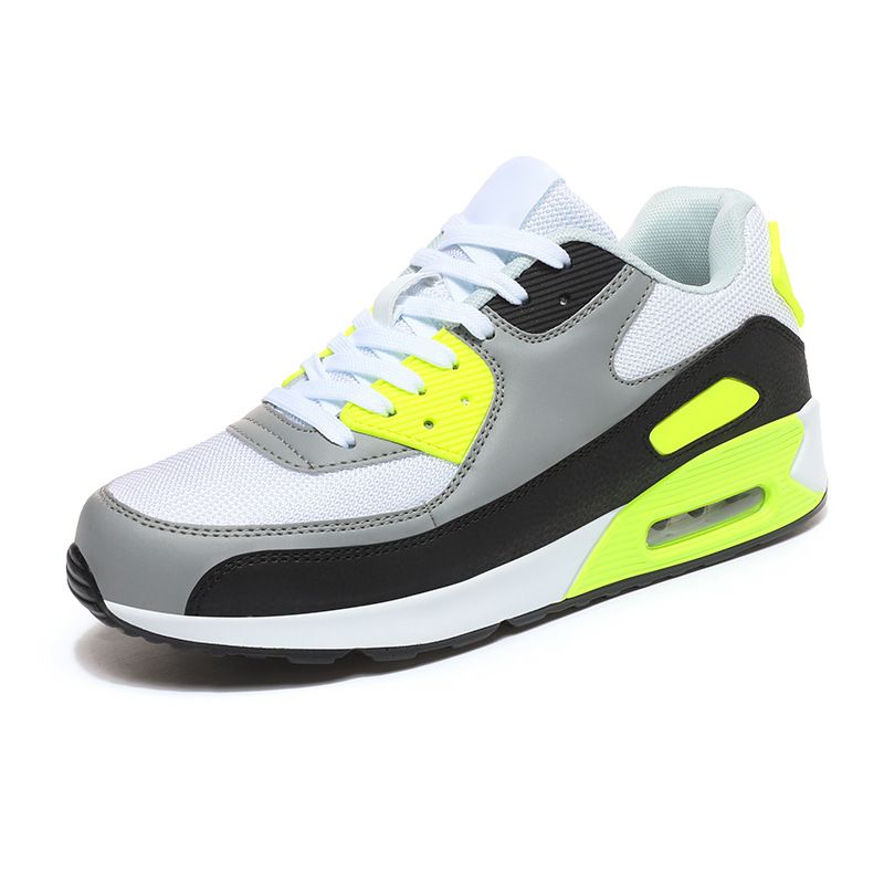 Luftpute joggesko for menn og kvinner lette casual mesh pustende joggesko fargeblokkering_voghion.com