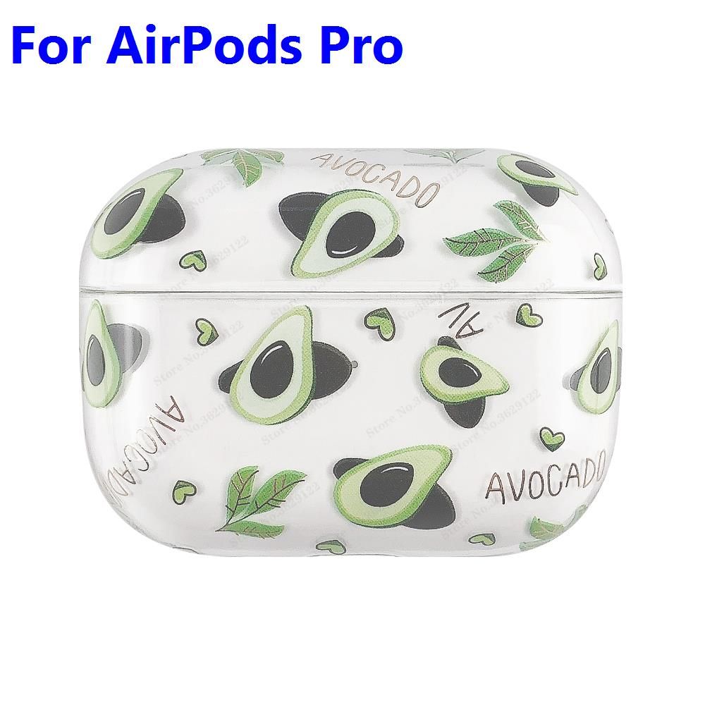 Custodia rigida per PC Fruit per Airpods Pro 2 1 Custodie per auricolari per Airpods 3 Cover per auricolari per PC trasparente trasparente per custodia Airpods 3 Pro_voghion.com