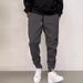 Thread Drawstring Casual Thickened Trousers Men's Spot_voghion.com