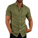 2024 New Men's Cotton And Casual Loose Short Sleeved Shirt_voghion.com