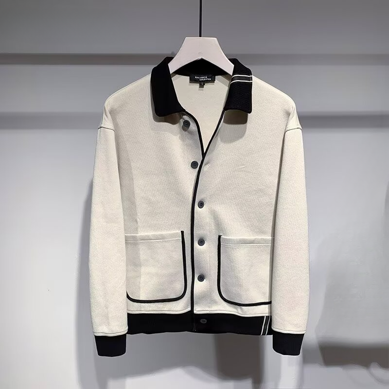 Splicing sports jacket men's winter new trendy brand versatile jacket, high street hooligan handsome striped baseball jacket_voghion.com