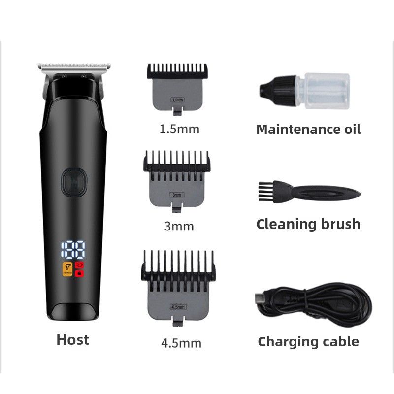New high battery life electric fader hair salon oil head men's shaved head engraving electric haircut electric push scissor_voghion.com
