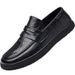 Printemps véritable semelle souple visage Lefu cuir de vachette haricot papa décontracté chaussures pour hommes_voghion.com