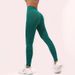Alpha's glossy silk leopard print yoga pants, high-waisted butt-lifting fat-burning pants, solid color bottoming and outer nine-point pants_voghion.com