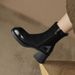 European And American Style Chunky Short For Women 2024 New Elastic High Heel Versatile Martin Boots_voghion.com