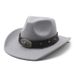Cowhide large cowhide head with woolen fabric, wide brim for protection warmth, Western cowboy top hat, men's and_voghion.com