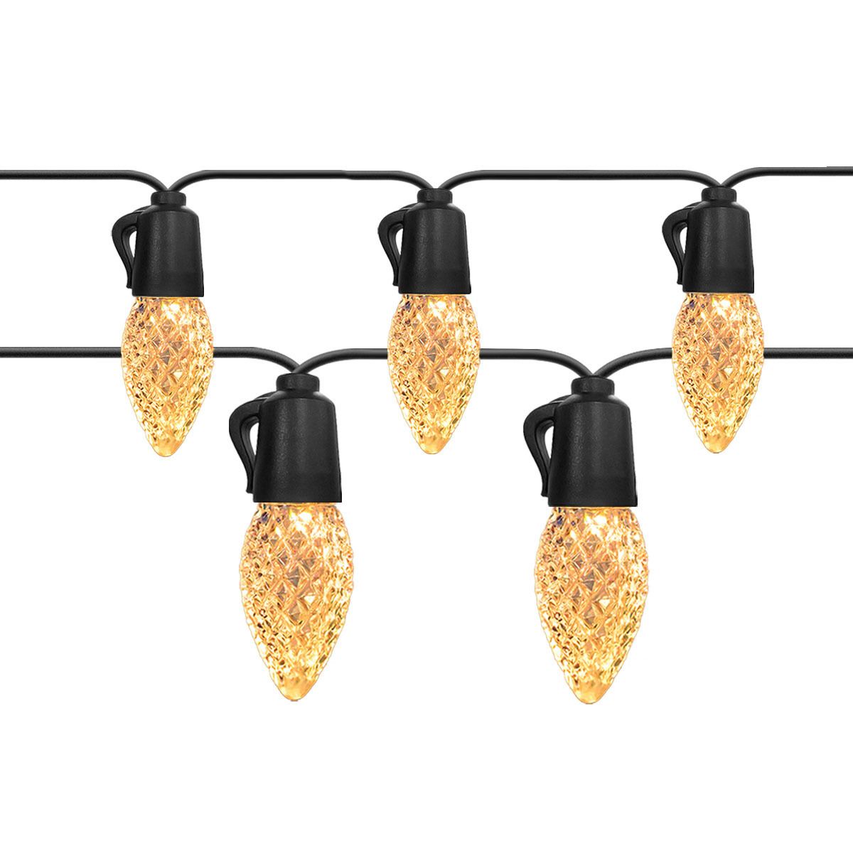 String Lights Fairy String Lights C35 LED purunemiskindlad jõulutuled veekindlad kristallist pulmadekoratsioonivalgustid välitingimustes_voghion.com