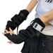 Black Fingerless Women Half Finger Gloves Spring Autumn Workwear Style Webbing Buckle_voghion.com
