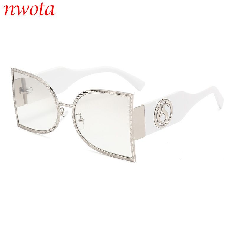 Hochwertiger halbrunder Metallrahmen, modische und vielseitige Sonnenbrille für kleine Gesichter, Straßenaufnahmen, T1301_voghion.com