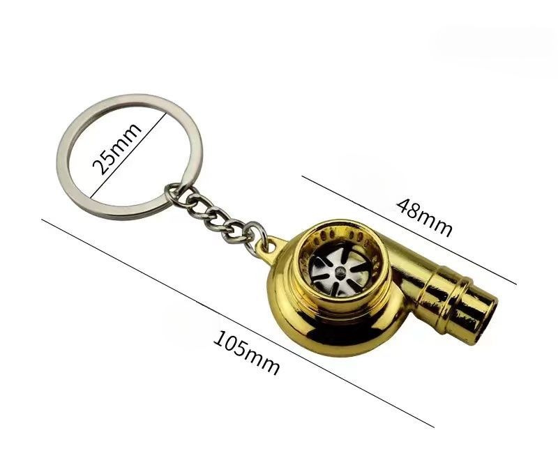 Unisex Personalisierte Pfeife Metall Zink Legierung Schlüssel Große Turbine Blowable Drehbare Klingen Turbolader_voghion.com