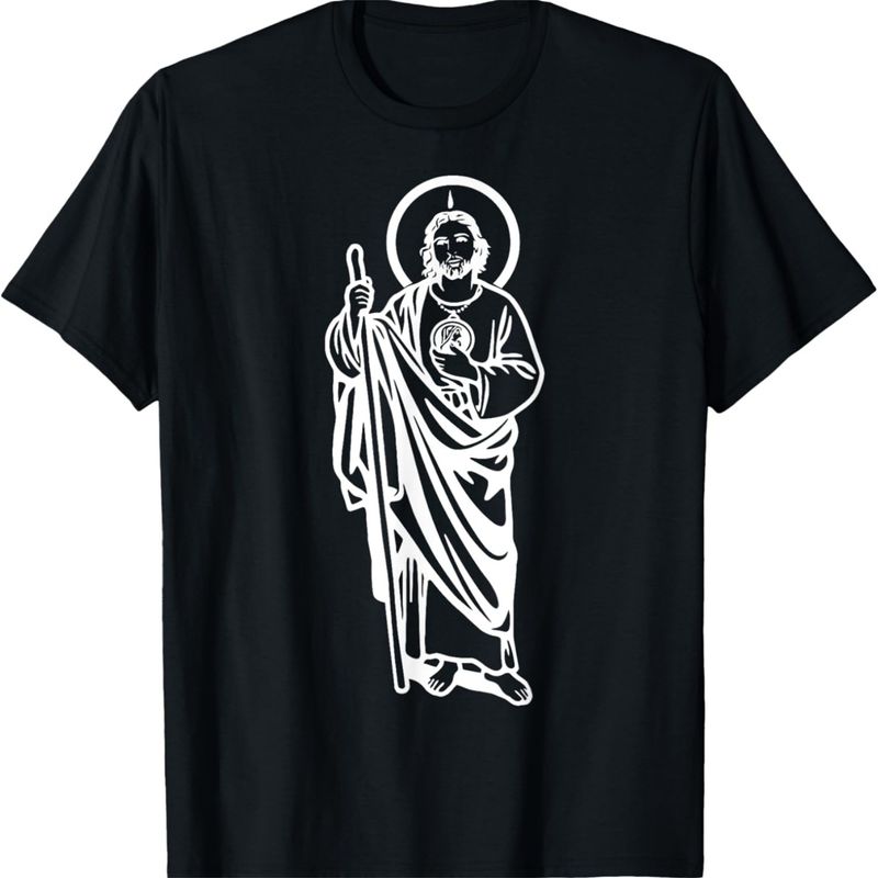 San Judas Tadeo Saint Jude Thaddeus marškinėliai._voghion.com