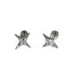 Sparkling Four-pointed Star Bone Titanium Steel Helix Zircon Mini Small Exquisite Ear Stud Niche Design Sense Earrings_voghion.com