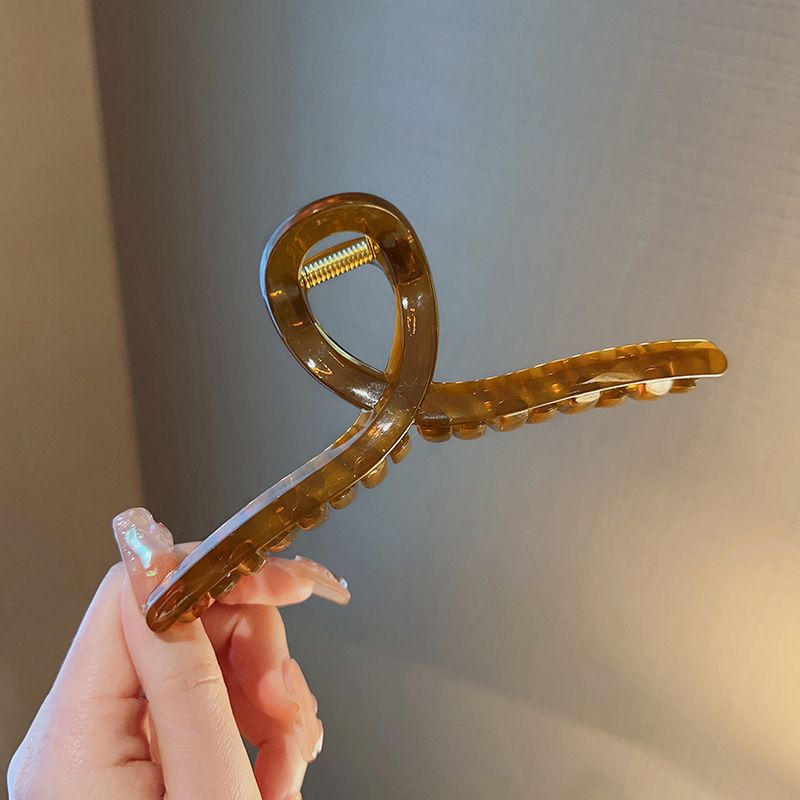 Acrylic plate hair clip female large elegant temperament shark clip back head hairpin clip headdress hairpin_voghion.com