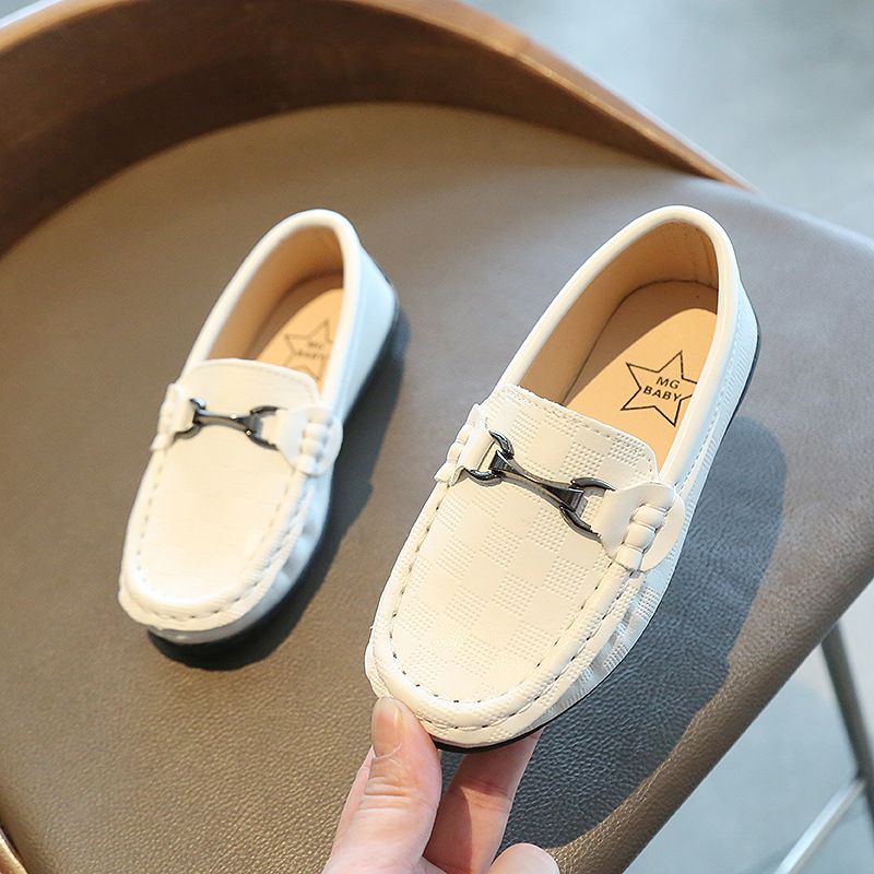 Kid's Clothing Boys And Girls' Moccasins Summer New Fashion Metal Buckle Shoes Soft Bottom Round Toe Slip-on Sports Shoes For Children_voghion.com