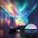1pc LED Northern Lights Projection Lamp,Aurora Borealis Effect,Remote Control,USB Powered,Color-Changing Light,For Bedroom Decor_voghion.com