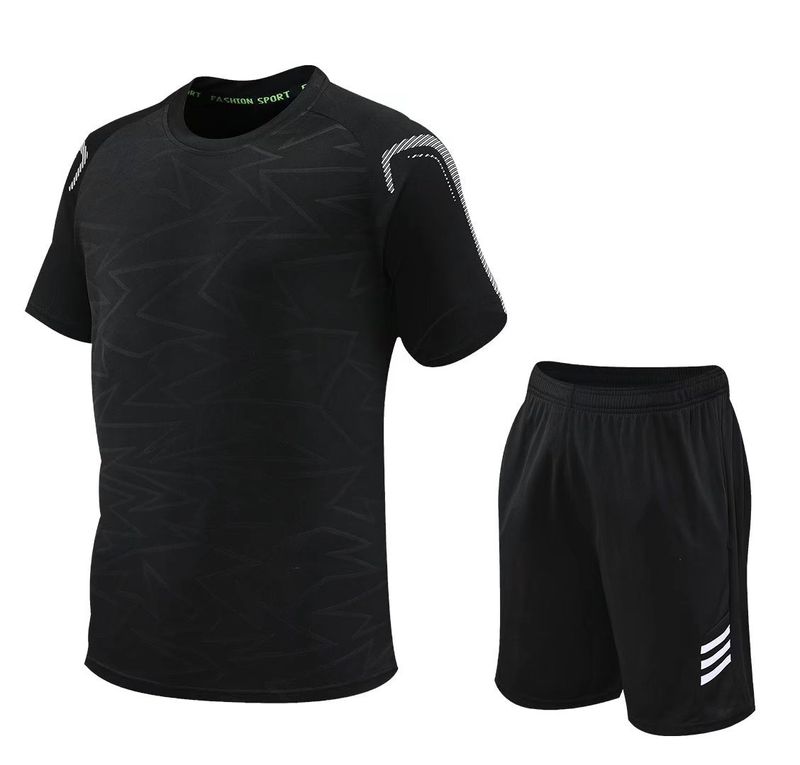 2206 Short Sleeve Suit Running Suit Sportswear Training Suit Mountain Climbing Leisure M-5xl_voghion.com