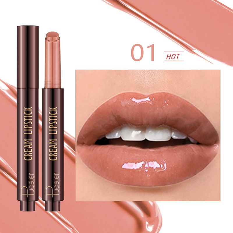 Lip Pudaier 9 Color Moisturizing Paint Smooth Mouth Red Non Stick Cup Glaze Lip Gloss Press Lipstick_voghion.com
