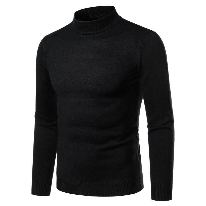 Pull en tricot pour hommes, tendance noire, mode automne et hiver_voghion.com