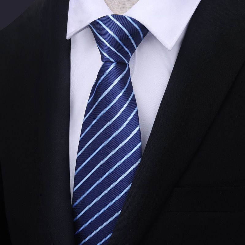 Tie Men's business suit wedding groom Red black work zipper tie with no beater_voghion.com