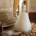 Hair Jewelry Ivory Cathedral Soft Tulle Wedding Single Tier Bridal Vs With Combs 108/274 cm Custom Length One Layer_voghion.com