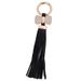 Korean Style Bowknot Leather Tassel Keychain Car Bag Pendant Small Gift Key Ring_voghion.com