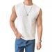Men's Clothing Summer Men's New Solid Color Hollow Breathable Round Neck Casual Vest Sweater Men's Sleeveless Tops Men's Clothing_voghion.com