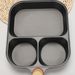 Aluminum Three-Hole Breakfast Frying 3-in-1 Non-Stick Egg Burger Magic Tool Household Flat Pan With Non-Slip Handle_voghion.com
