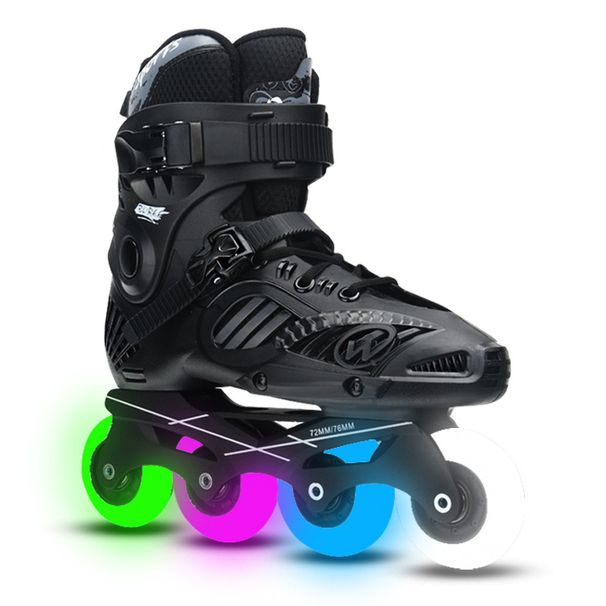 Skating Geradeauslaufrolle, Eiskunstlaufschuhe, Anfängerschuhe für Männer und Frauen, professionelle Rollschuhe für Erwachsene, Riemenscheiben_voghion.com