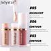 Julystar Long-Lasting Pearlescent Face & Lip Makeup Set - Blush Liquid, Highlighter & Contour For Natural Radiance_voghion.com