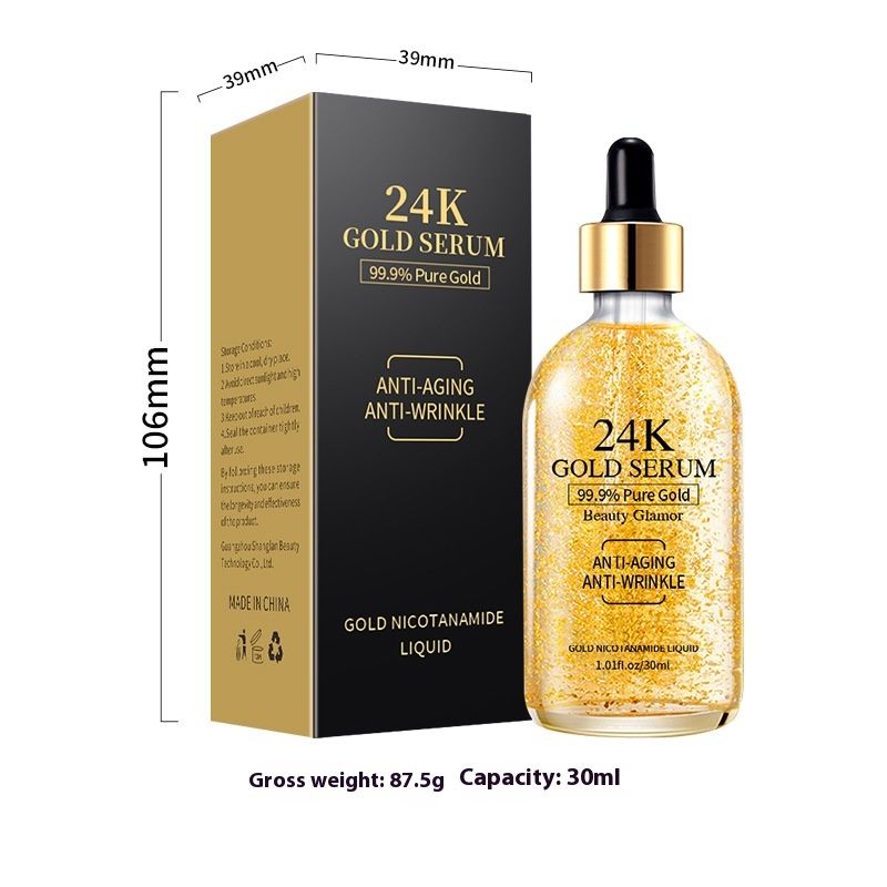 Bsncpley Gold Nicotinamida Base Solução Hidratante Antirrugas e Essência Antirrugas_voghion.com