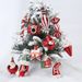 Lillian - Ciondolo a forma di bastoncino di plastica per albero di Natale, piccolo oggetto da appendere, decorazione, forniture_voghion.com