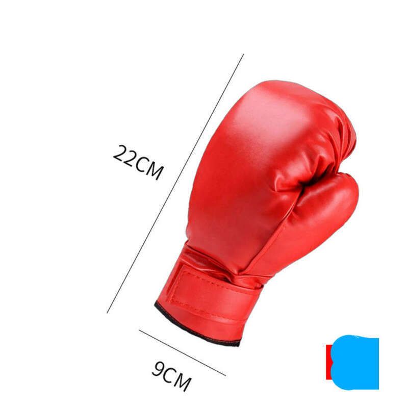 Adult And Children Sanda Fighting Gloves Martial Arts Taekwondo Red Black PU Full Pack Boxing Set_voghion.com