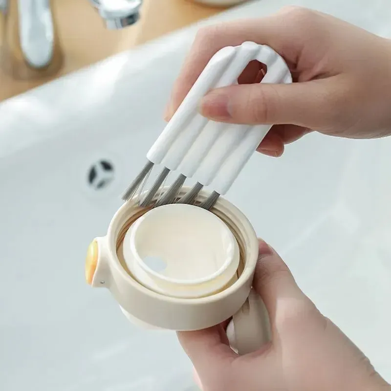 Multifunktionale, flexible Spaltbürste, Becherabdeckungsnut, Sauger, Flaschenspaltbürste, Haushaltsreinigungsbürste mit weichen Borsten, Küchenwerkzeug_voghion.com