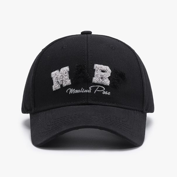 Nuovo berretto da baseball da donna con lettera ricamata in cima rigida, berretto alla moda all'ingrosso con visiera curva e piccolo viso all'aperto transfrontaliero_voghion.com