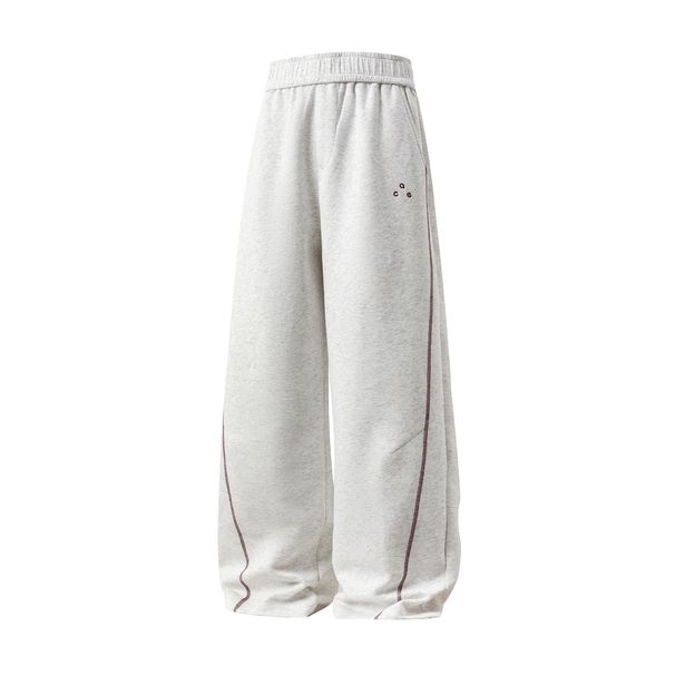 Pantaloni da jogging casual da uomo con blocchi di colore audaci e dettagli ricamati - Pantaloni della tuta larghi da streetwear per primavera e autunno (disponibili in più colori)_voghion.com