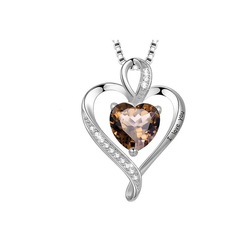 12 Farbanhänger unendliche Liebe Form Diamant kreative Schmuck Halskette_voghion.com