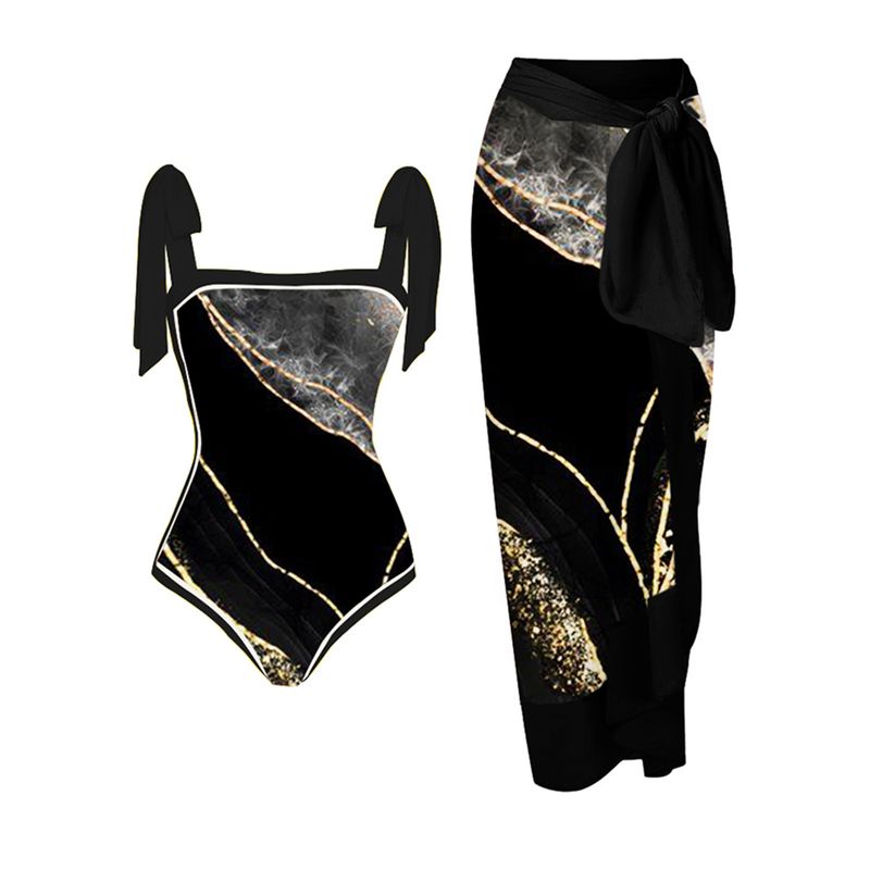Women's Clothing New Multi Color Printed Women's Split Swimsuit Personality Fashion High Waist Bikini Set_voghion.com