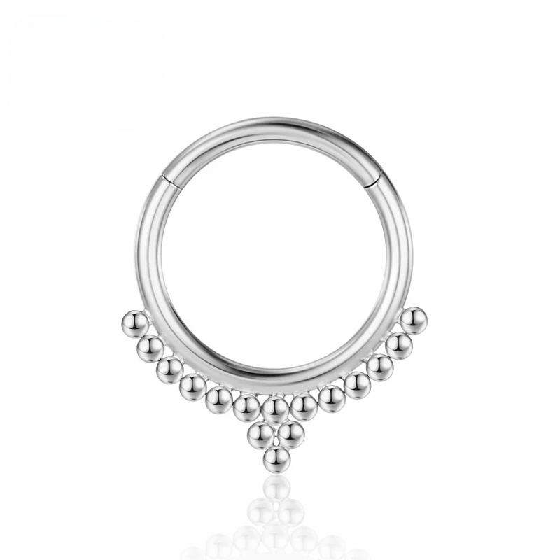 F136 Titanium piercing Nose Ring Women Body Jewelry Septo Sexy Ear Tragus Hinged Segment Helix Circular for Septum Wholesale_voghion.com