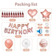 Creative Rose Gold Birthday Party Set With Sequined Tassel Party Backdrop Decorations And Balloons_voghion.com