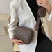 Simple And Trendy Texture, Casual Women'shoulder Bag With A Foreigntyletrap, Hanging Bag, Diagonal Crossbodymall_voghion.com