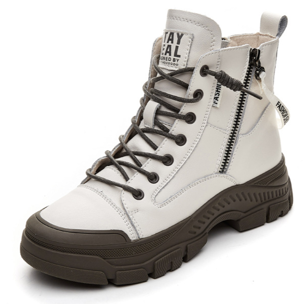 Martin 2024 Φθινόπωρο Νέα Επίπεδη Ψηλοτάκουνη Μπότα Κορεατικής Έκδοσης Ευέλικτες Καθημερινές Μονόπλευρες Κοντές Μπότες Γυναικεία Παπούτσια_voghion.com