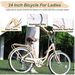 7 Speed, Steel Frame, Multiple Colors 24 Inch Ladies Bicycle_voghion.com