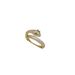 Real Gold Plated Zircon Snake Shape Open Ring For Women, Niche Fashion Personality Index Finger Ring, Elegant Light_voghion.com